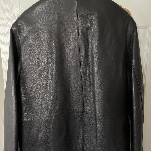 Marc New York Men's Black Leather Jacket Size L - Picture 2 of 9